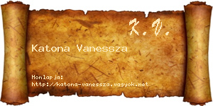 Katona Vanessza névjegykártya